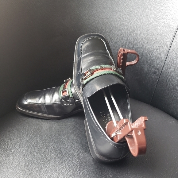 Gucci Web Accent Patent Leather Loafers - Picture 11 of 12